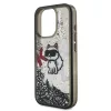 Karl Lagerfeld Liquid Glitter Scattered Choupette iPhone 16 Pro Max tok – fekete