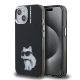 Karl Lagerfeld IML Aquarelle Choupette tok, iPhone 16 Pro - fekete