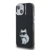 Karl Lagerfeld IML Aquarelle Choupette tok, iPhone 16 Pro - fekete