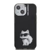Karl Lagerfeld IML Aquarelle Choupette tok, iPhone 16 Pro - fekete