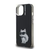 Karl Lagerfeld IML Aquarelle Choupette tok, iPhone 16 Pro - fekete