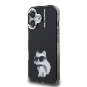   Karl Lagerfeld IML Aquarelle Choupette tok, iPhone 16 - fekete