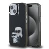 Karl Lagerfeld IML Aquarelle Karl and Choupette tok, iPhone 16 Pro - fekete
