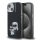 Karl Lagerfeld IML Aquarelle Karl and Choupette tok, iPhone 16 Pro - fekete