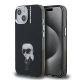 Karl Lagerfeld IML Aquarelle Karl tok, iPhone 16 Pro - fekete
