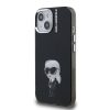 Karl Lagerfeld IML Aquarelle Karl tok, iPhone 16 Pro - fekete