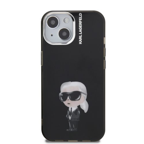 Karl Lagerfeld IML Aquarelle Karl tok, iPhone 16 Pro - fekete