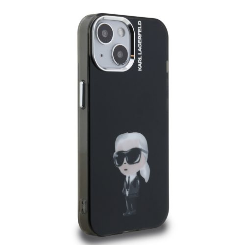 Karl Lagerfeld IML Aquarelle Karl tok, iPhone 16 Pro - fekete