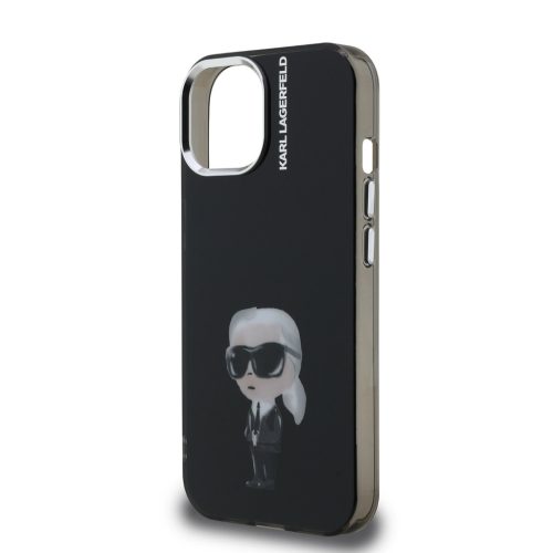 Karl Lagerfeld IML Aquarelle Karl tok, iPhone 16 Pro - fekete