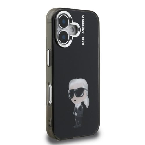Karl Lagerfeld IML Aquarelle Karl tok, iPhone 16 - fekete