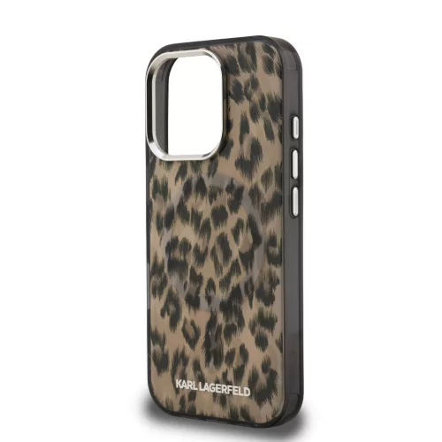 Karl Lagerfeld IML Leopard MagSafe tok, iPhone 16 Pro - barna