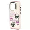 Karl Lagerfeld IML Multi K&CH Heads tok, iPhone 15 Pro - rózsaszín