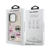 Karl Lagerfeld IML Multi K&CH Heads tok, iPhone 15 Pro - rózsaszín