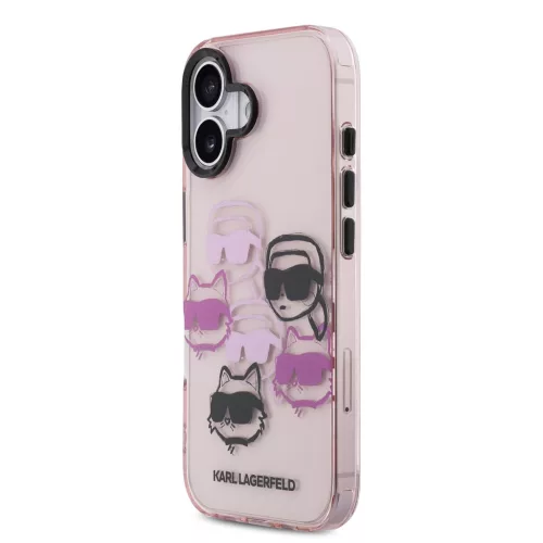 Karl Lagerfeld IML Multi K&CH Heads tok, iPhone 17 - rózsaszín