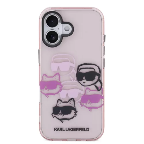 Karl Lagerfeld IML Multi K&CH Heads tok, iPhone 17 - rózsaszín
