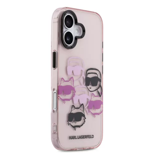 Karl Lagerfeld IML Multi K&CH Heads tok, iPhone 17 - rózsaszín
