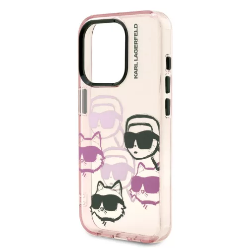 Karl Lagerfeld IML Multi K&CH Heads tok, iPhone 16 Pro Max - rózsaszín