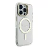 Guess PC/TPU Electroplated Stand Camera Frame MagSafe tok Apple iPhone 16 Pro készülékhez – rózsaszín