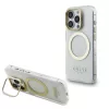 Guess IML - arany Outline Stand Camera Frame MagSafe tok, iPhone 16 Pro Max átlátszó