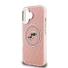 Karl Lagerfeld IML K&CH Heads Repeated Logo MagSafe tok, iPhone 16 - rózsaszín