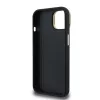 Guess PU Grained 4G Logo Stand Camera Frame tok, iPhone 15 Pro - fekete