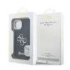 Guess PU Grained 4G Logo Stand Camera Frame tok, iPhone 15 Pro - fekete