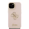 Guess PU Grained 4G Logo Stand Camera Frame tok, iPhone 15 - rózsaszín