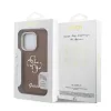 Guess PU Grained 4G Logo tok,  kihajtható állvánnyal iPhone 13 - barna