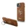 Guess PU Grained 4G Logo Stand Camera Frame tok, iPhone 15 Pro Max - barna