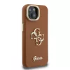 Guess PU Grained 4G Logo Stand Camera Frame tok, iPhone 15 Pro Max - barna