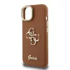 Guess PU Grained 4G Logo Stand Camera Frame tok, iPhone 15 Pro Max - barna