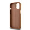 Guess PU Grained 4G Logo Stand Camera Frame tok, iPhone 15 Pro Max - barna