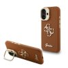 Guess PU Grained 4G Logo Stand Camera Frame tok, iPhone 16 - barna