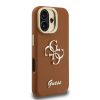 Guess PU Grained 4G Logo Stand Camera Frame tok, iPhone 16 - barna