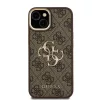 Guess PU 4G Metal Logo Stand Camera Frame tok, iPhone 15 Pro - barna