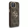 Guess PU 4G Metal Logo Stand Camera Frame tok, iPhone 15 Pro - barna