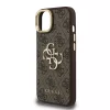 Guess PU 4G Metal Logo Stand Camera Frame tok, iPhone 15 Pro - barna