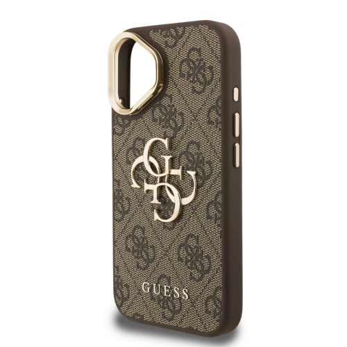 Guess PU 4G Metal Logo Stand Camera Frame tok, iPhone 16 - barna