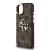 Guess PU 4G Metal Logo Stand Camera Frame tok, iPhone 16 Pro - barna