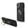 Guess PU 4G Metal Logo Stand Camera Frame tok, iPhone 15 Pro - fekete