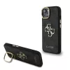 Guess PU 4G Metal Logo Stand Camera Frame tok, iPhone 15 Pro Max - fekete