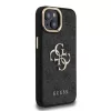 Guess PU 4G Metal Logo Stand Camera Frame tok, iPhone 15 Pro Max - fekete