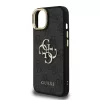 Guess PU 4G Metal Logo Stand Camera Frame tok, iPhone 15 Pro Max - fekete
