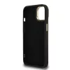 Guess PU 4G Metal Logo Stand Camera Frame tok, iPhone 15 Pro Max - fekete