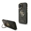 Guess PU 4G Metal Logo Stand Camera Frame tok, iPhone 16 - fekete