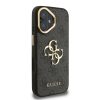 Guess PU 4G Metal Logo Stand Camera Frame tok, iPhone 16 - fekete