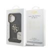 Guess PU 4G Metal Logo Stand Camera Frame tok, iPhone 16 - fekete