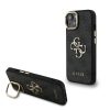 Guess PU 4G Metal Logo Stand Camera Frame tok, iPhone 16 Pro - fekete