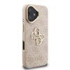 Guess PU 4G Metal Logo Stand Camera Frame tok, iPhone 16 - rózsaszín