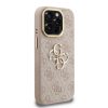 Guess PU 4G Metal Logo Stand Camera Frame tok, iPhone 16 Pro - rózsaszín